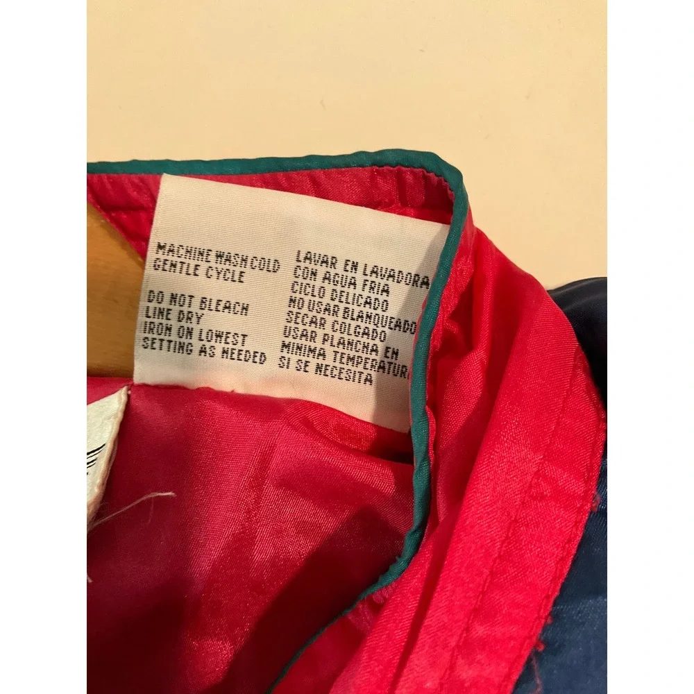 Metro Active Vintage Colorful 80s 90s Ski Windbreaker Track Jacket Pockets Apres